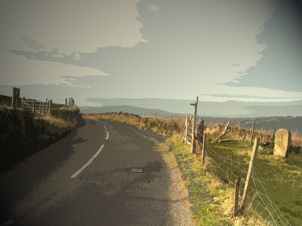 Detail of Junction of High Lane and Hargate Hill by Sarah Smith