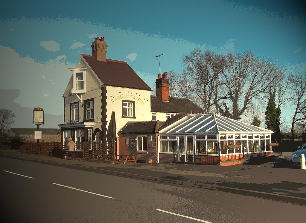 Detail of The Railway Tavern in Hatton by Sarah Smith