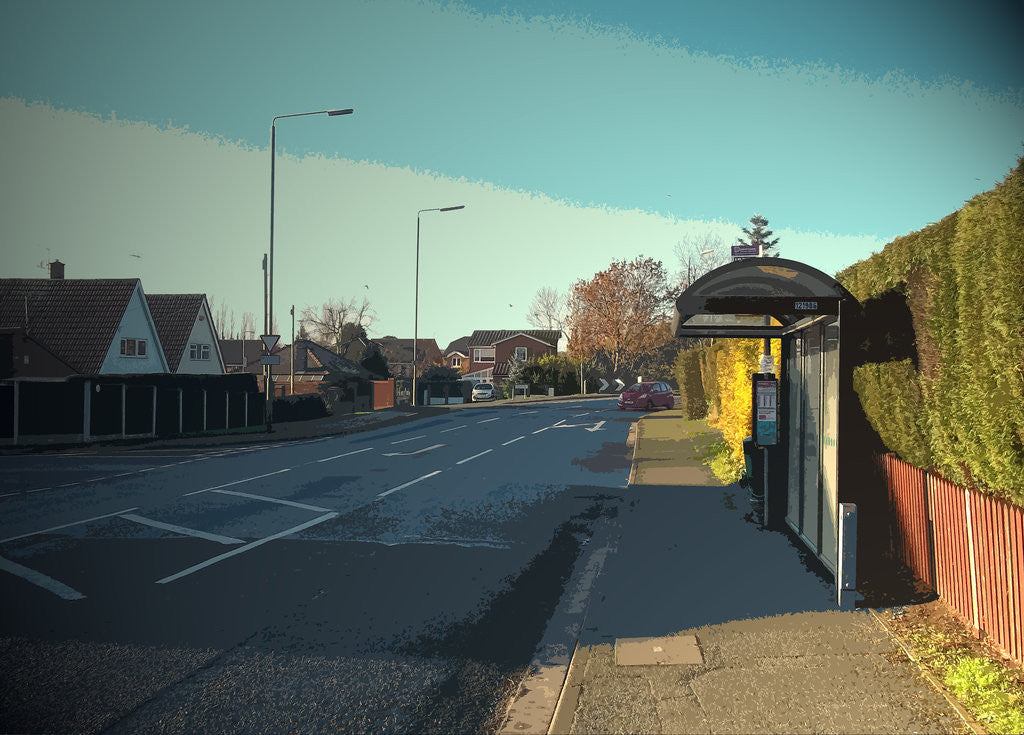 Detail of Bus Shelter on Draycott Road by Sarah Smith