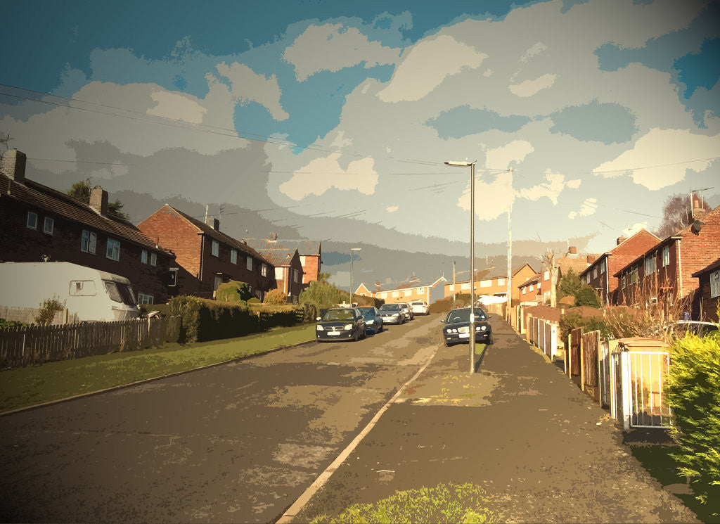 Detail of Wirksworth Road in Kirk Hallam by Sarah Smith