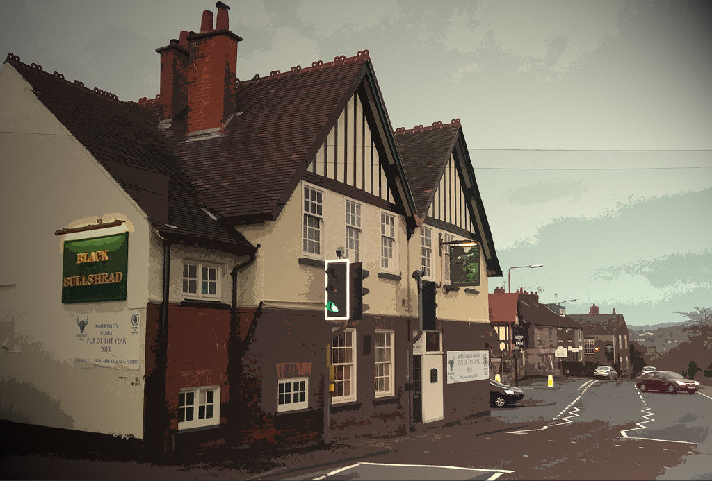 Detail of The Black Bulls Head by Sarah Smith