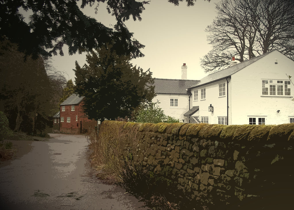 Detail of Siddals Lane in Allestree Village by Sarah Smith