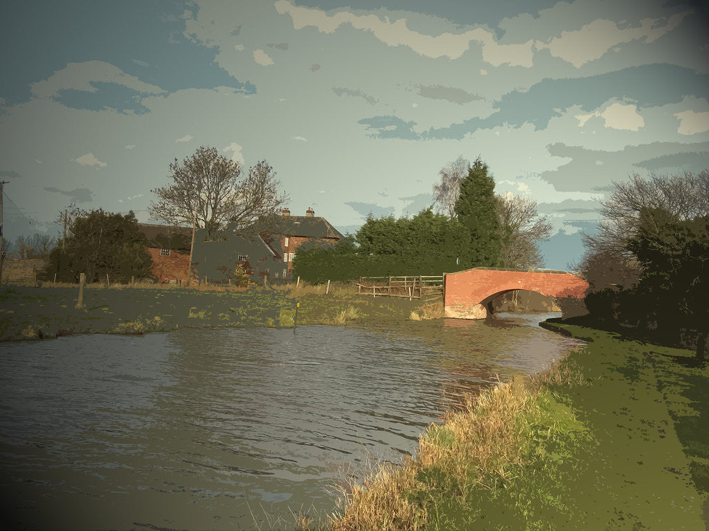 Detail of Trent and Mersey Canal at Weston Grange by Sarah Smith