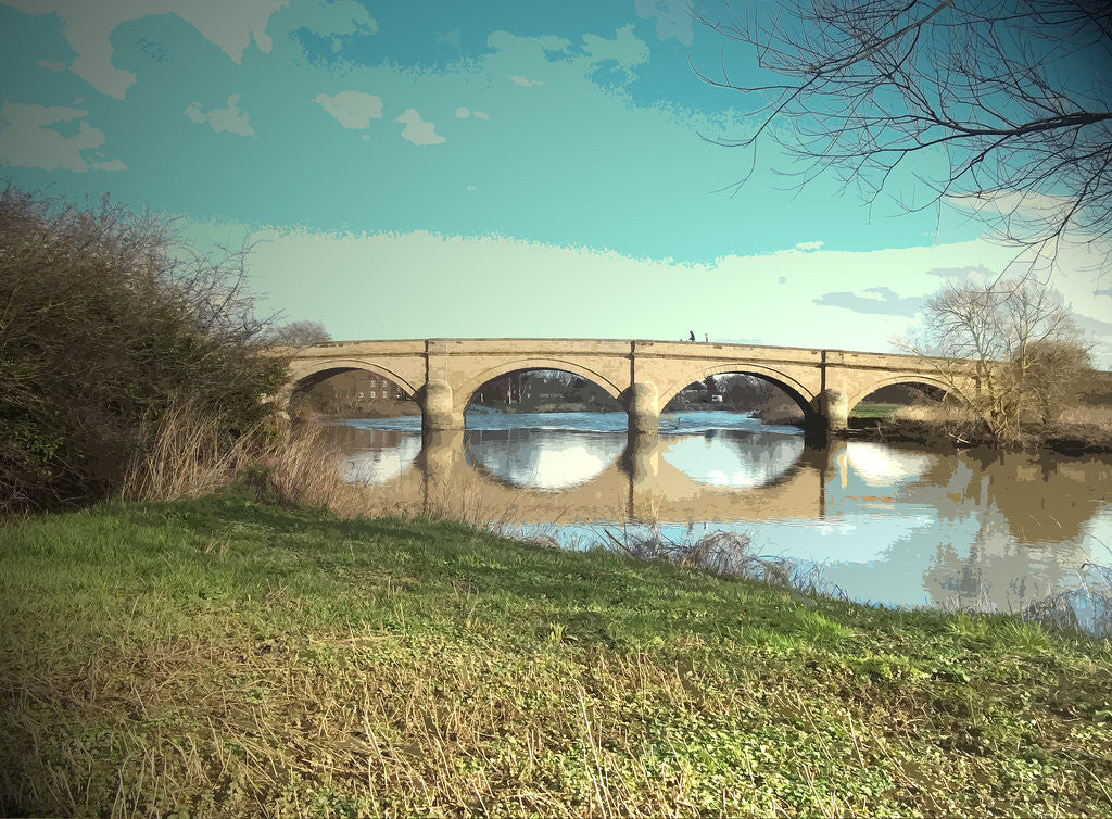 Detail of Swarkestone Bridge and River Trent by Sarah Smith