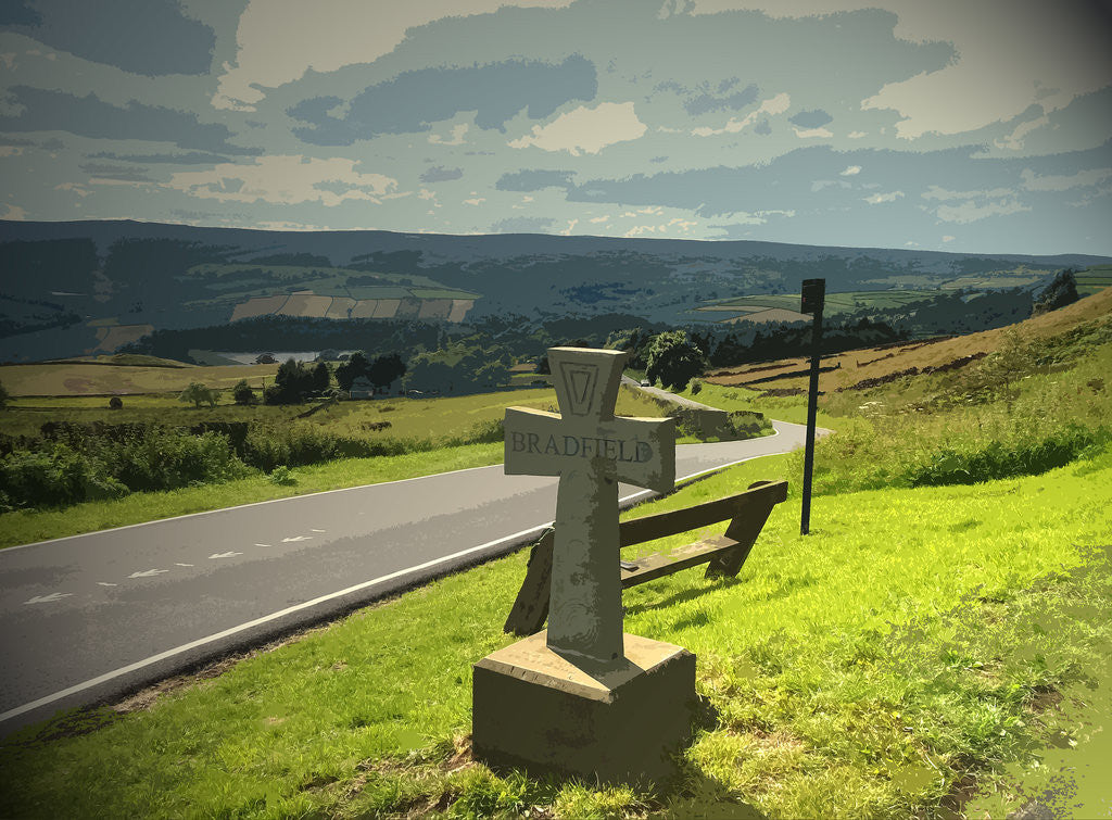 Detail of Overlooking High Bradfield from Kirk by Sarah Smith