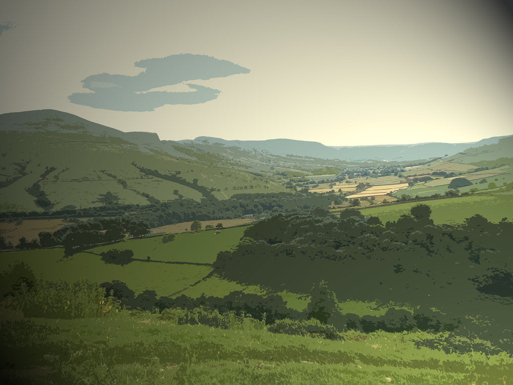 Detail of Vale of Edale from Jaggers Clough by Sarah Smith