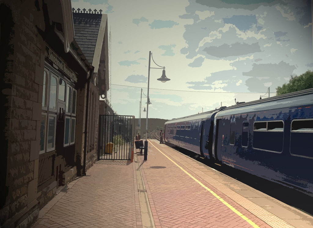 Detail of Departing Train at Shirebrook Railway by Sarah Smith