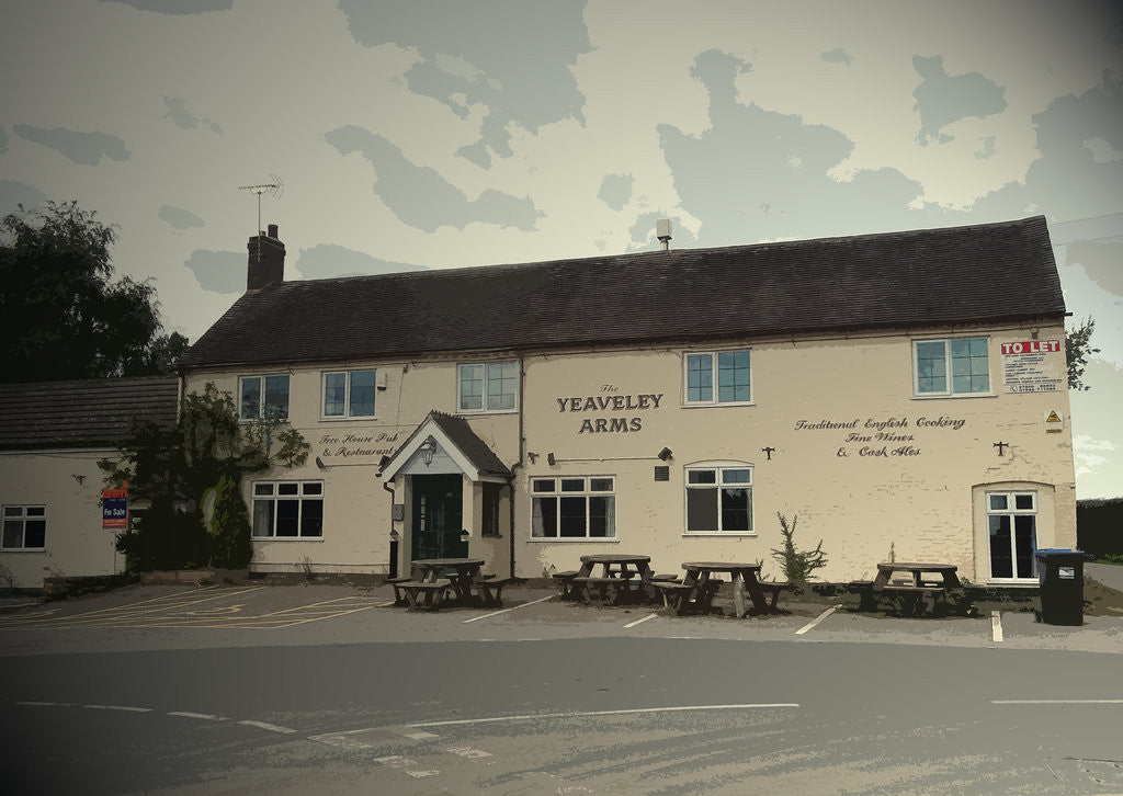 Detail of The Yeaveley Arms in Yeaveley Village by Sarah Smith