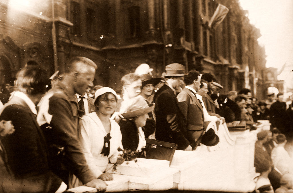 Detail of IInd Congress of the IIIrd International. The tribune on Uritsky Square, Saint Petersburg, Petrograd Russia 17th July 1920 by Anonymous