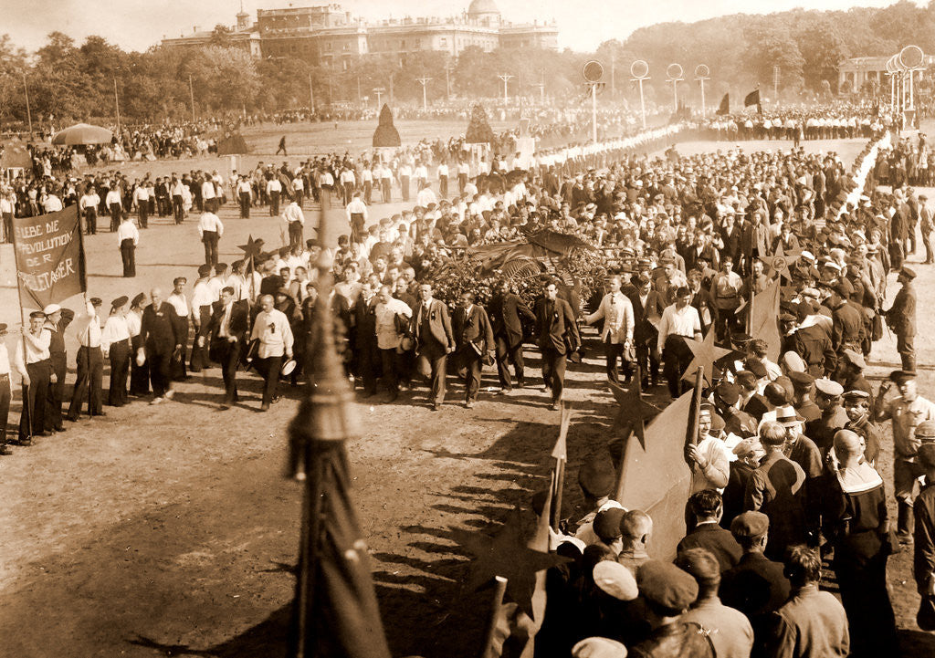 Detail of Procession on the Field of Mars, Petrograd, Saint Petersburg, 17th July 1920, Russia by Anonymous