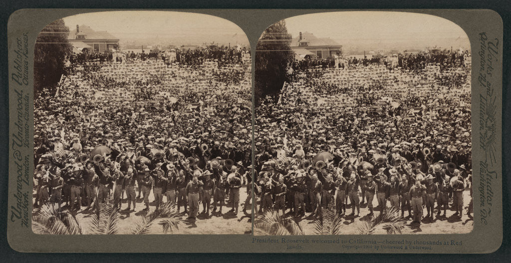 Detail of President Roosevelt welcomed by California - cheered by thousands at Redlands by Anonymous