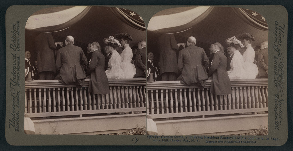 Detail of Speaker Cannon formally notifying President Roosevelt of his nomination at Sagamore Hill, Oyster Bay, N.Y by Anonymous