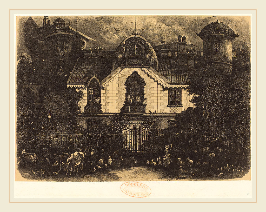La Maison Enchantée (The Haunted House), 1871 by Rodolphe Bresdin