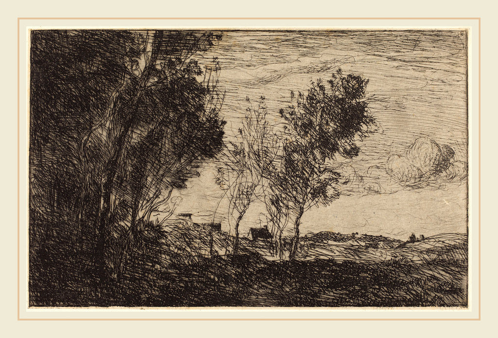 Detail of In the Dunes: Souvenir of The Hague (Dans les dunes: Souvenir du bois de La Haye), 1869 by Jean-Baptiste-Camille Corot