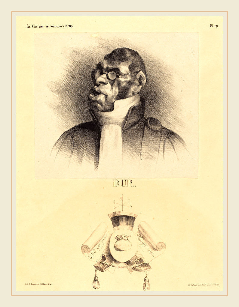 Detail of Dupin ainé, 1832 by Honoré Daumier