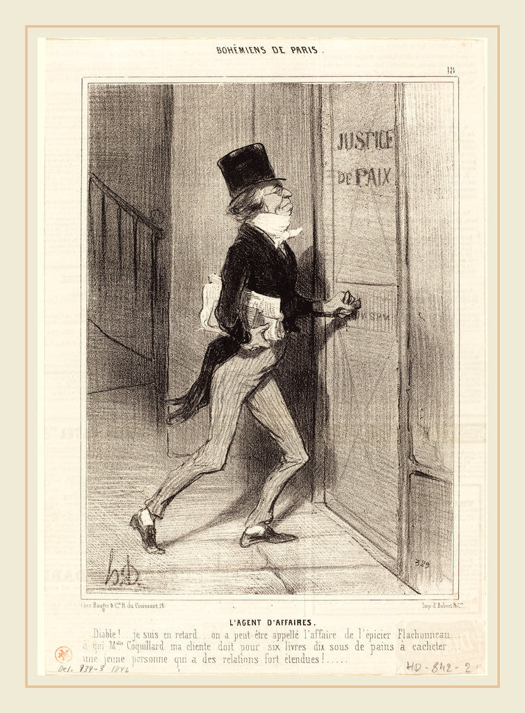 L'Agent d'affaires, 1842 by Honoré Daumier