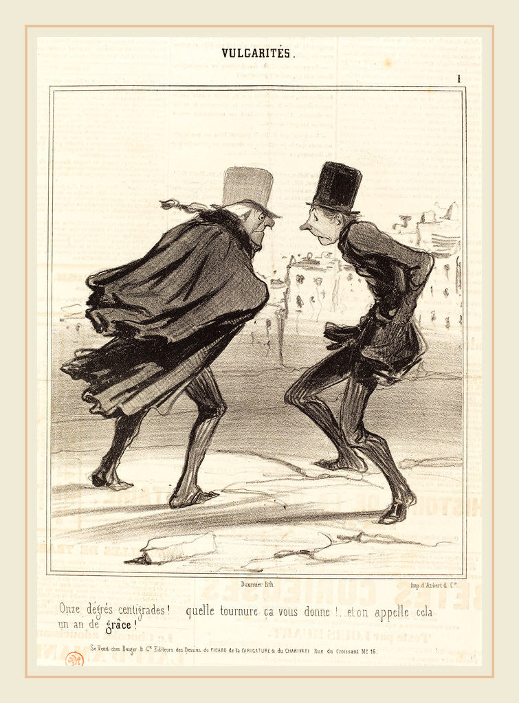 Detail of Onze degrés centigrades!, 1841 by Honoré Daumier