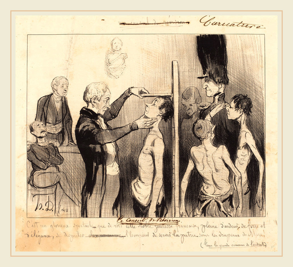 Le Conseil de révision, 1842 by Honoré Daumier