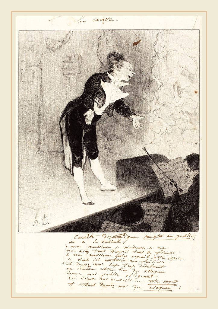 Detail of Carotte dramatique, 1844 by Honoré Daumier