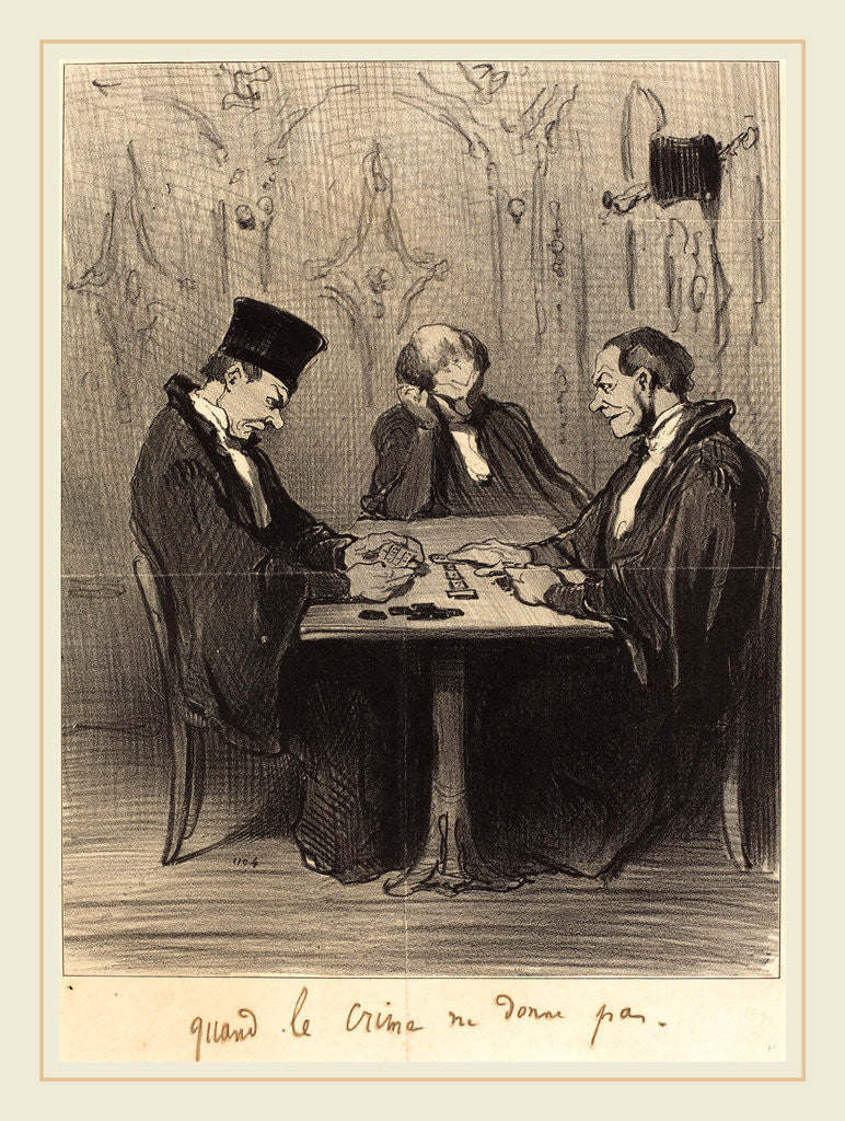 Detail of Quand le crime ne donne pas, 1848 by Honoré Daumier