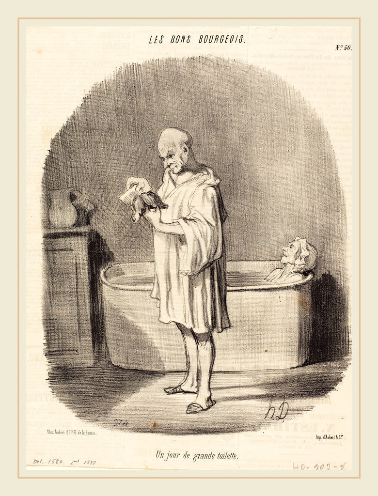 Detail of Un Jour de grande toilette, 1847 by Honoré Daumier