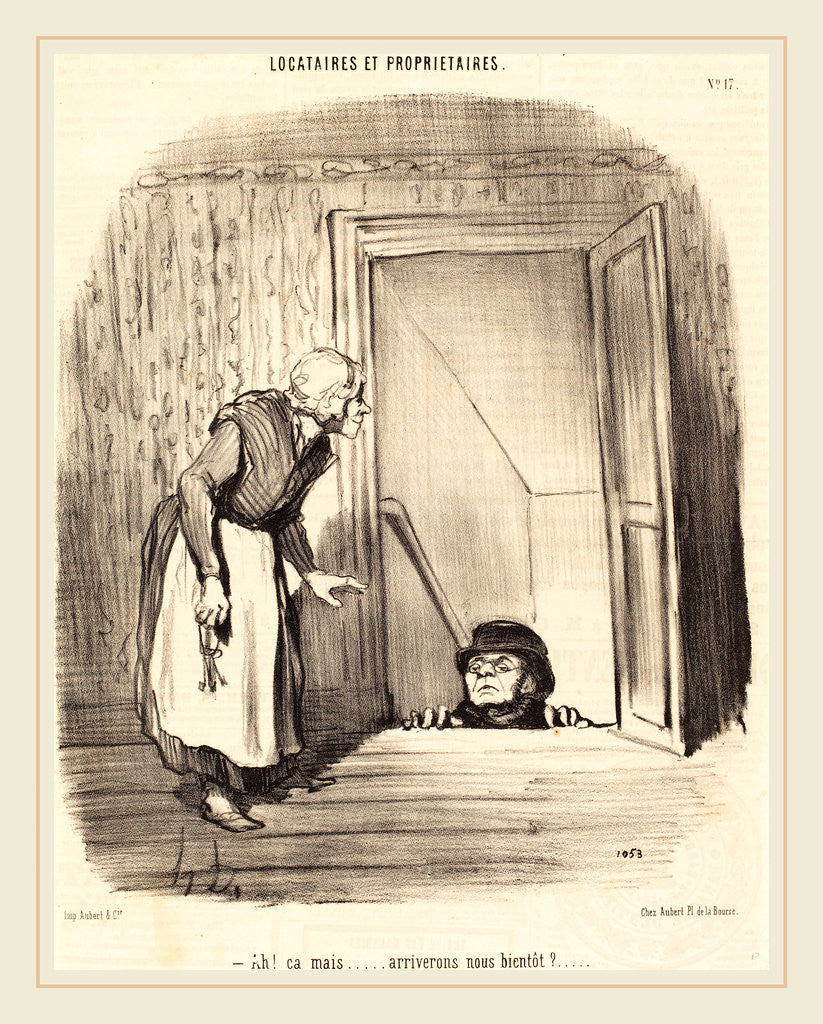 Detail of Ah! ça mais arriverons-nous bientôt?, 1847 by Honoré Daumier