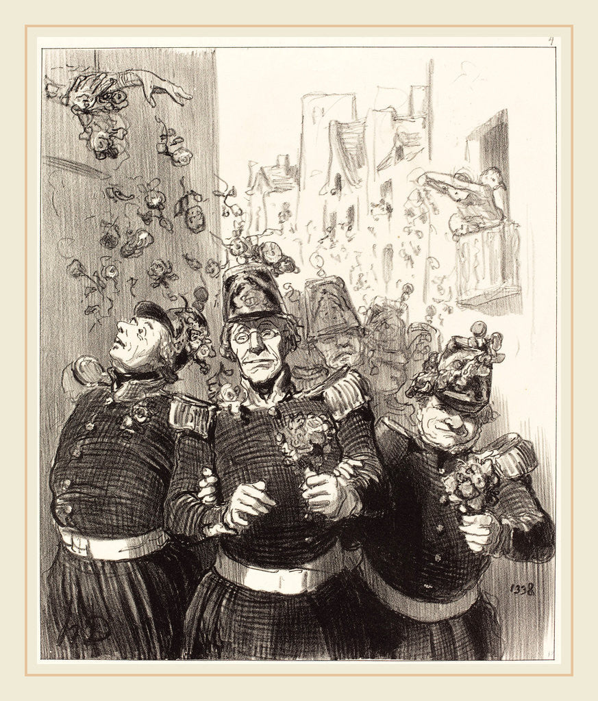 Detail of Rifolard est plus charmé que jamais, 1848 by Honoré Daumier