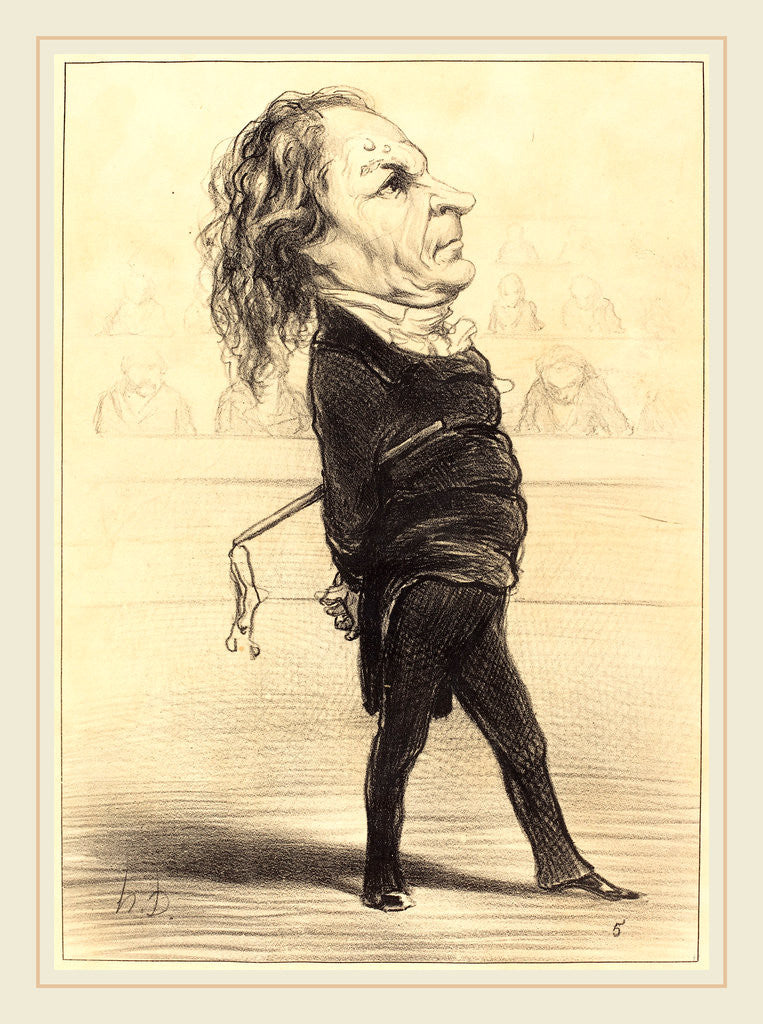 Detail of Alex. Thomas Marie, 1849 by Honoré Daumier