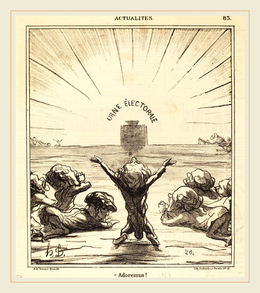 Detail of Adoremus!, 1869 by Honoré Daumier