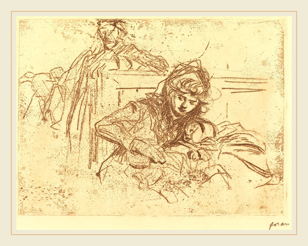 Detail of Evidence at the Hearing (first plate) by Jean-Louis Forain