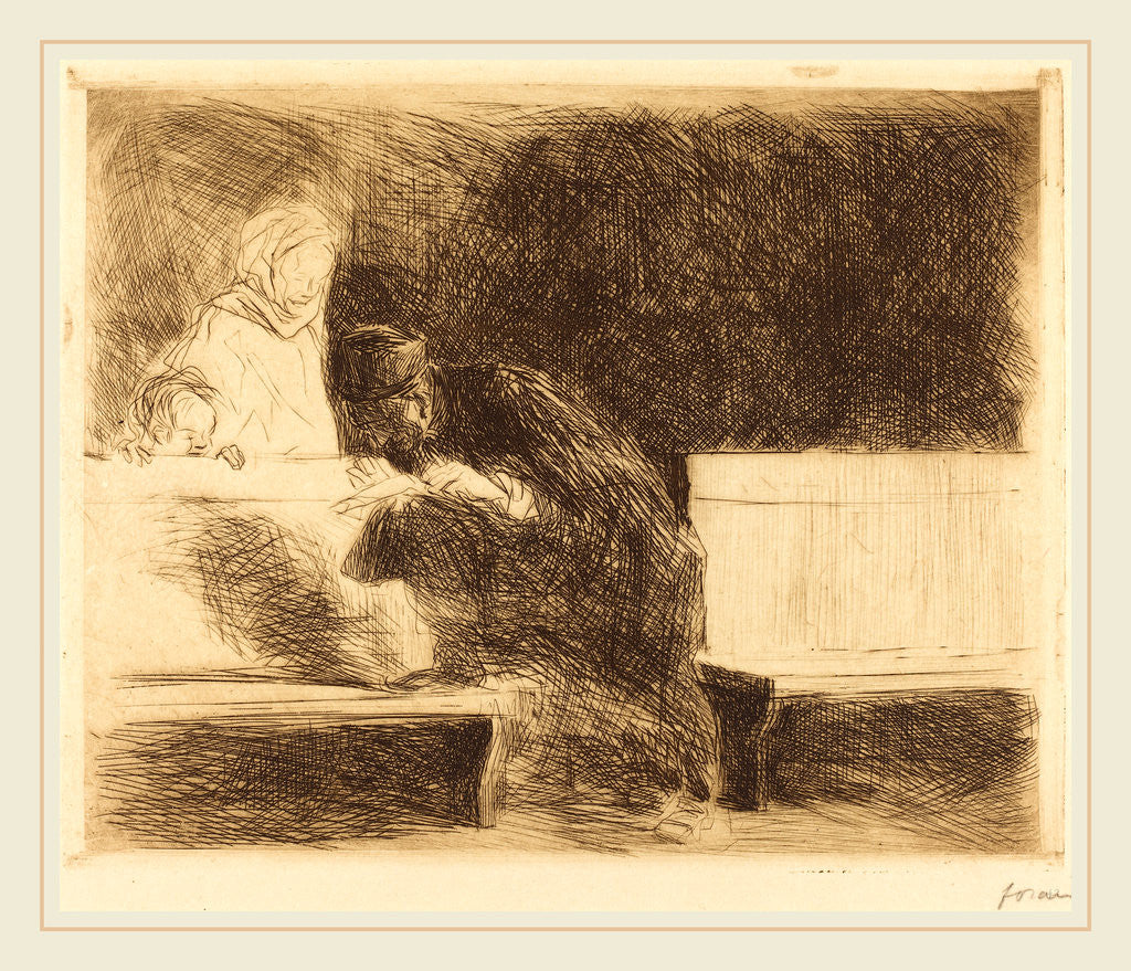 Detail of Lawyer Going through a Brief by Jean-Louis Forain