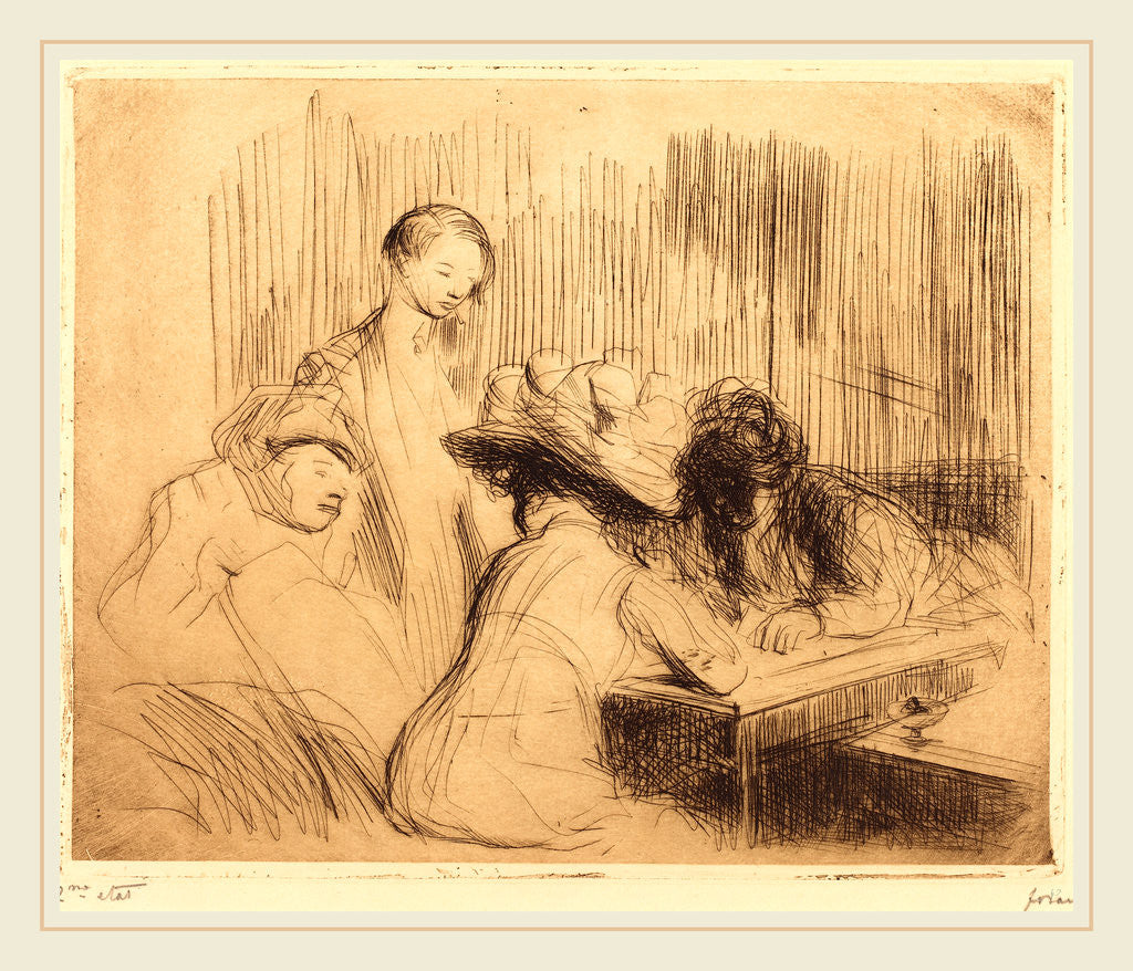 Detail of A Dive at Montmartre by Jean-Louis Forain