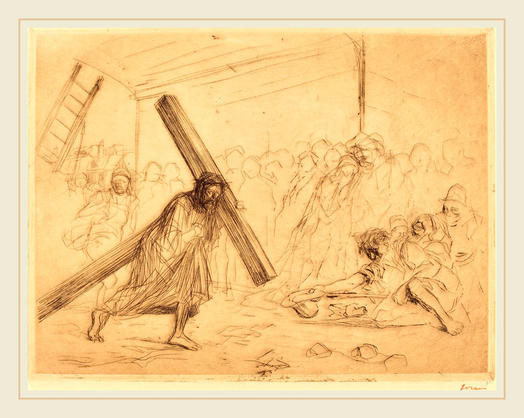 Detail of Christ Carrying the Cross (fourth plate) by Jean-Louis Forain
