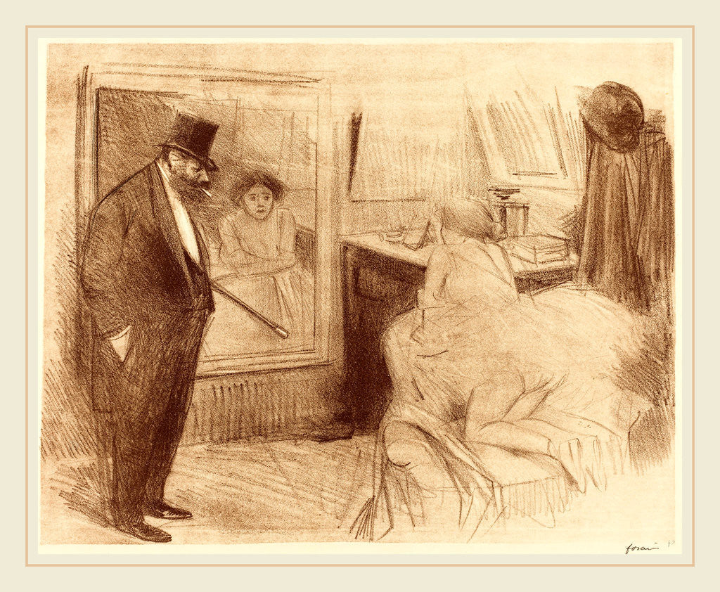 Detail of The Dancer's Dressing Room (second plate), 1894 by Jean-Louis Forain