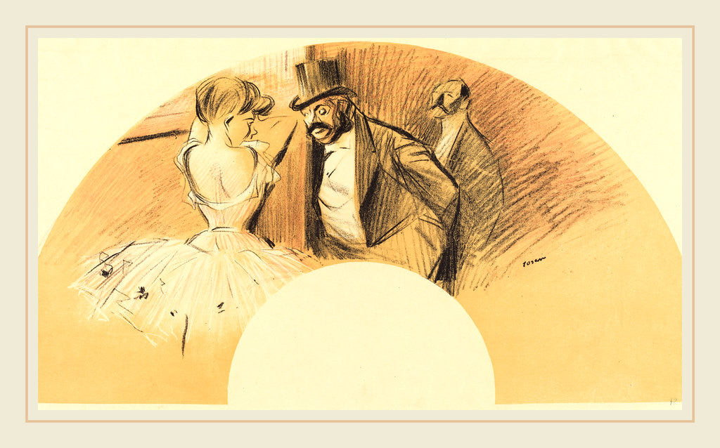 Detail of Fan by Jean-Louis Forain