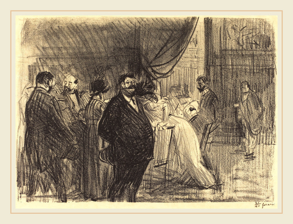 Detail of Gambling Room by Jean-Louis Forain