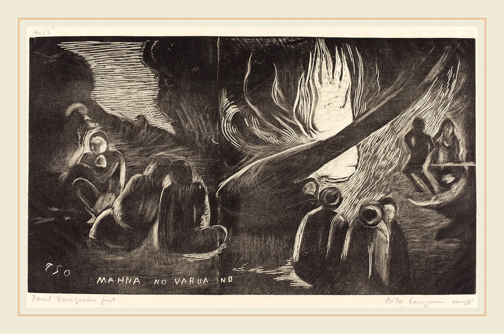 Detail of Mahna no Varua Ino (The Devil Speaks), 1894-1895 by Paul Gauguin