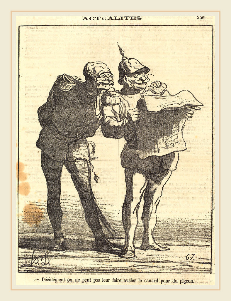Detail of Décidément on ne peut pas, 1870 by Honoré Daumier