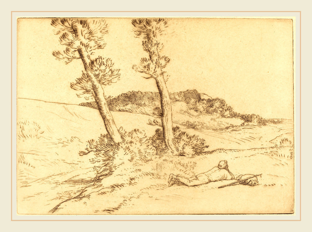 Detail of Traveler Reclining on the Grass by Alphonse Legros