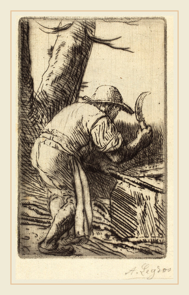 Detail of Fagot-cutter by Alphonse Legros