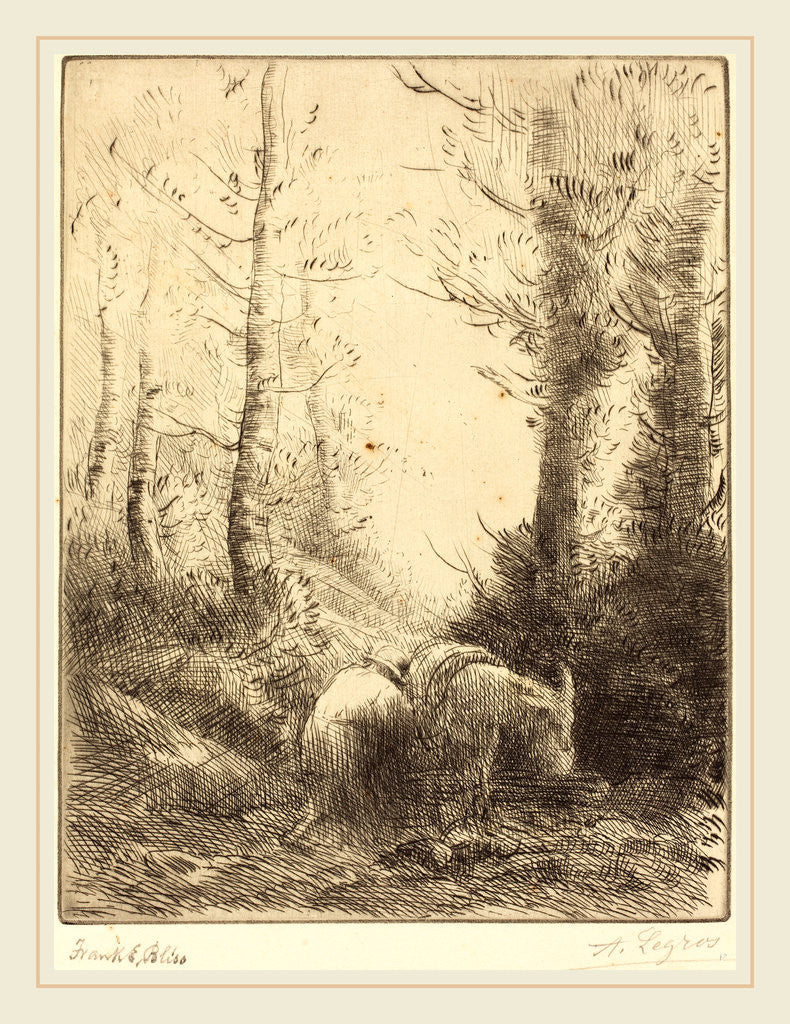 Detail of Farmer and His Donkey by Alphonse Legros