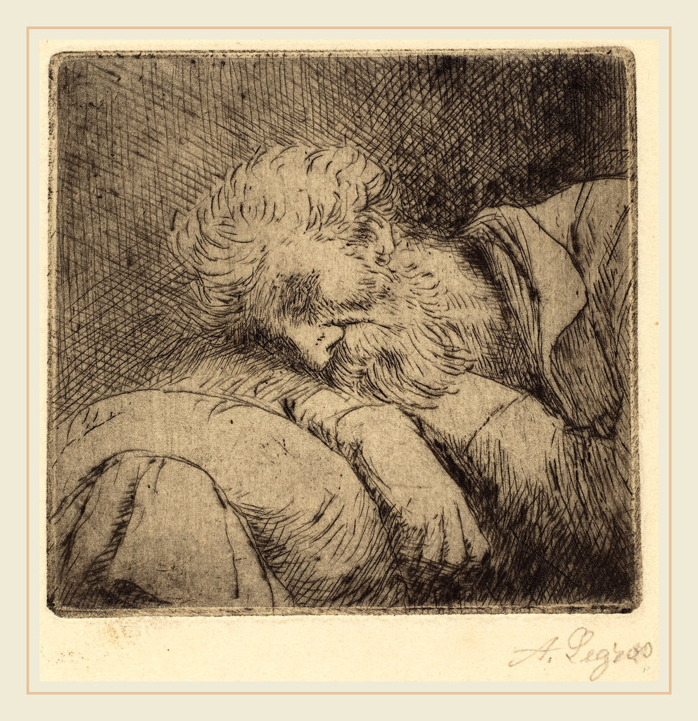 Detail of Sleeping Beggar by Alphonse Legros
