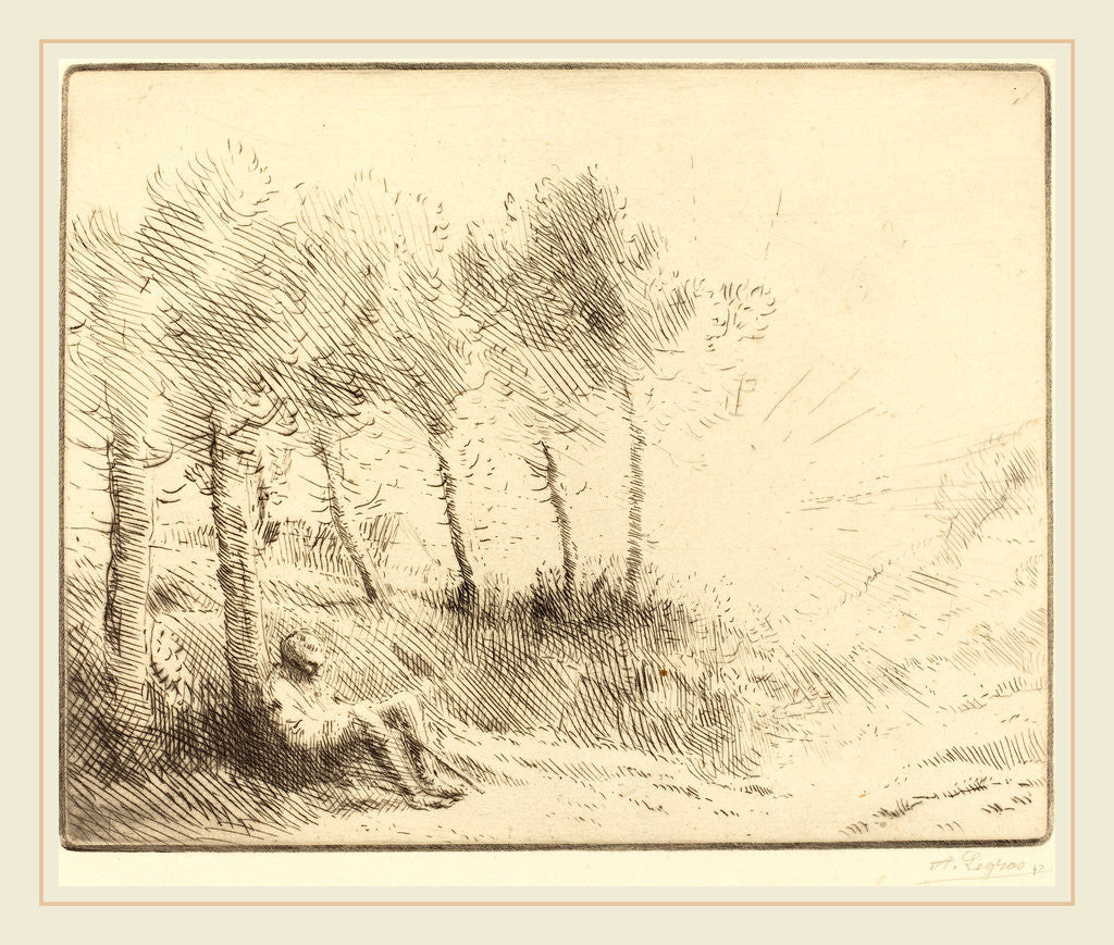 Detail of Landscape by Alphonse Legros