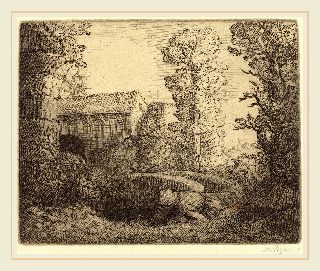 Detail of Bridge at the Mill by Alphonse Legros