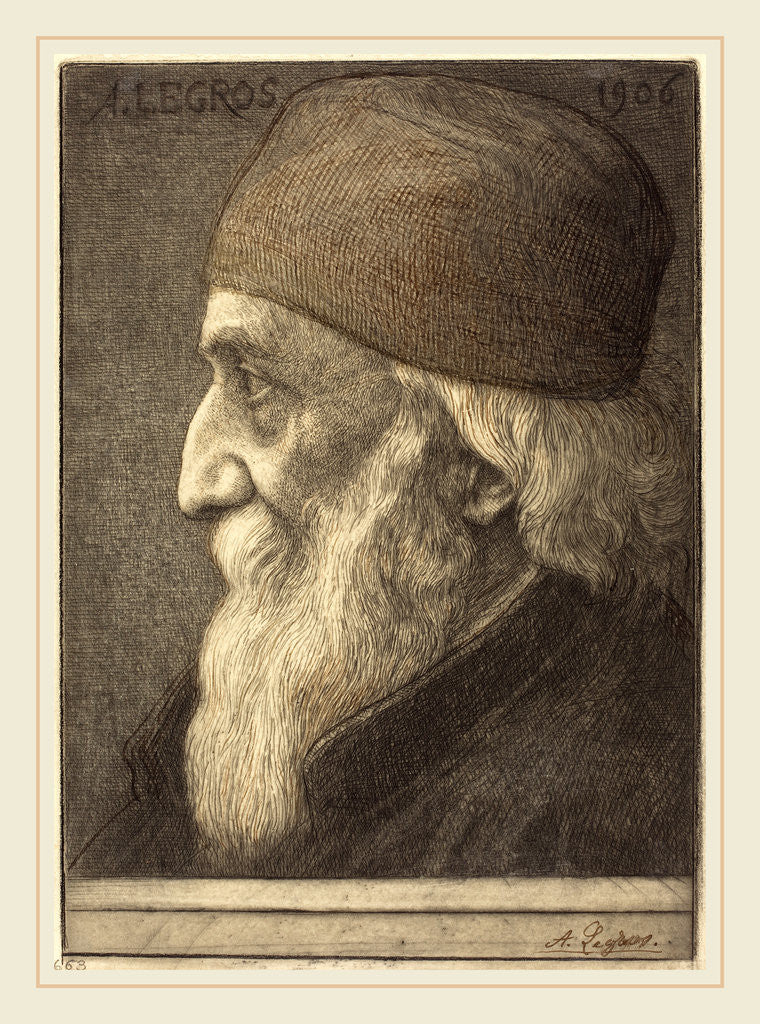 Detail of Self-Portrait, 13th plate, 1906 by Alphonse Legros