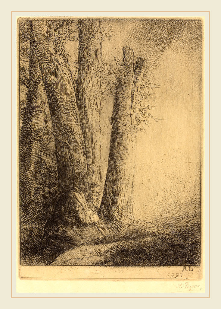 Detail of Study for the Prodigal Son by Alphonse Legros