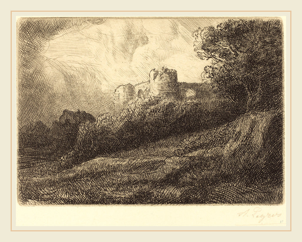 Detail of Landscape by Alphonse Legros