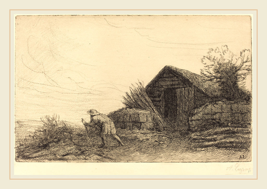 Detail of Along the Top of the Hill by Alphonse Legros