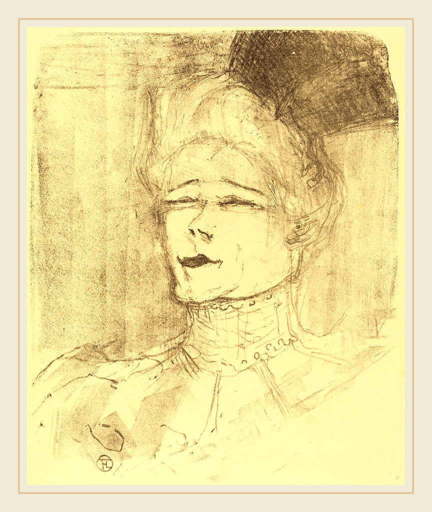 Detail of Jeanne Granier, 1896 by Henri de Toulouse-Lautrec