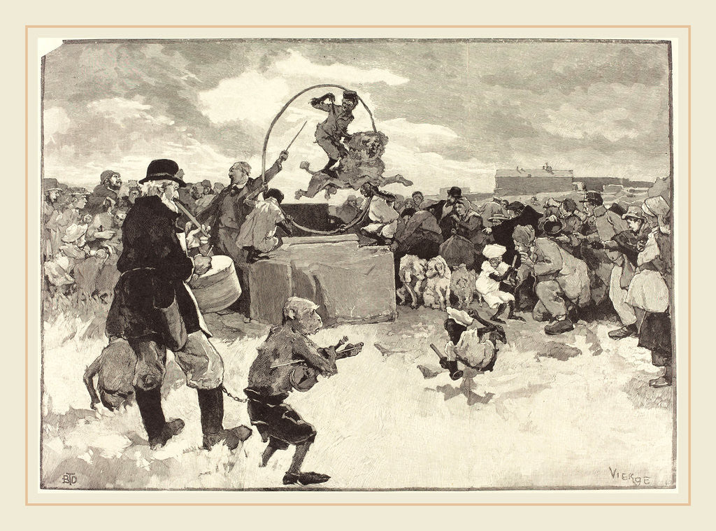 Detail of Les Chiens savants, 1883 by Daniel Vierge